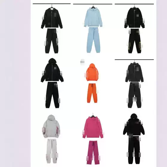 Chrome Heart Spring & Fall New Printed Loose Hooded Pullover Sweatshirt and Sweatpants Suit for Men and Women
