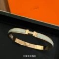 Rose gold gray enamel bracelet