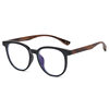 2025 Anti-Blue Light Glasses Tr Frame New Retro Wood Grain Leg Glasses Frame Myopia Glasses Flat Mirror 30135