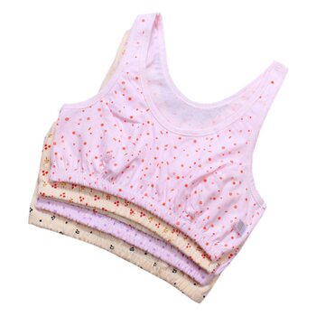 Ladieswear's Intimates Flower Large Size Cotton Vest Style for Middle-Aged and Elderly People Spring, Summer, Autumn and Winter Plus Size Bra Without Rims