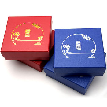 Heaven and Earth Cover Paper Box Ring Box Bracelet Bracelet Gold and Silver Jewelry Box Heritage Storage Gift Box Red Blue Jewelry