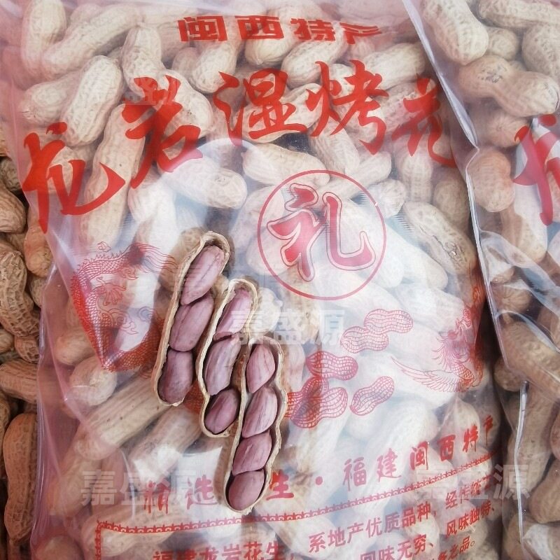 New Longyan Boiled Peanuts, Sun-Dried, Salted, Boiled, Salty, Dry, Roasted, 500g X 2 Bags, Loose, with Shells, Cooked Snacks, Specialty Food