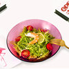 Tempered Glass Purple Dessert Cake Plate Pasta Plate Fried Rice Tray Dish Vegetable Salad Fruit Plate Western Food Plate