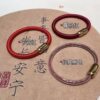 Douyin Xiaohongshu Hot Selling Cinnabar Quicksand Bracelet Raw Mineral Cinnabar Granular Year of the Snake Children's Couple Handmade Bracelet