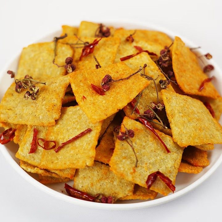 Kaqi Pepper Large Crispy Rice Crackers Double Pepper Snacks for Watching Shows Office Snacks Snacks with a Spicy Flavor