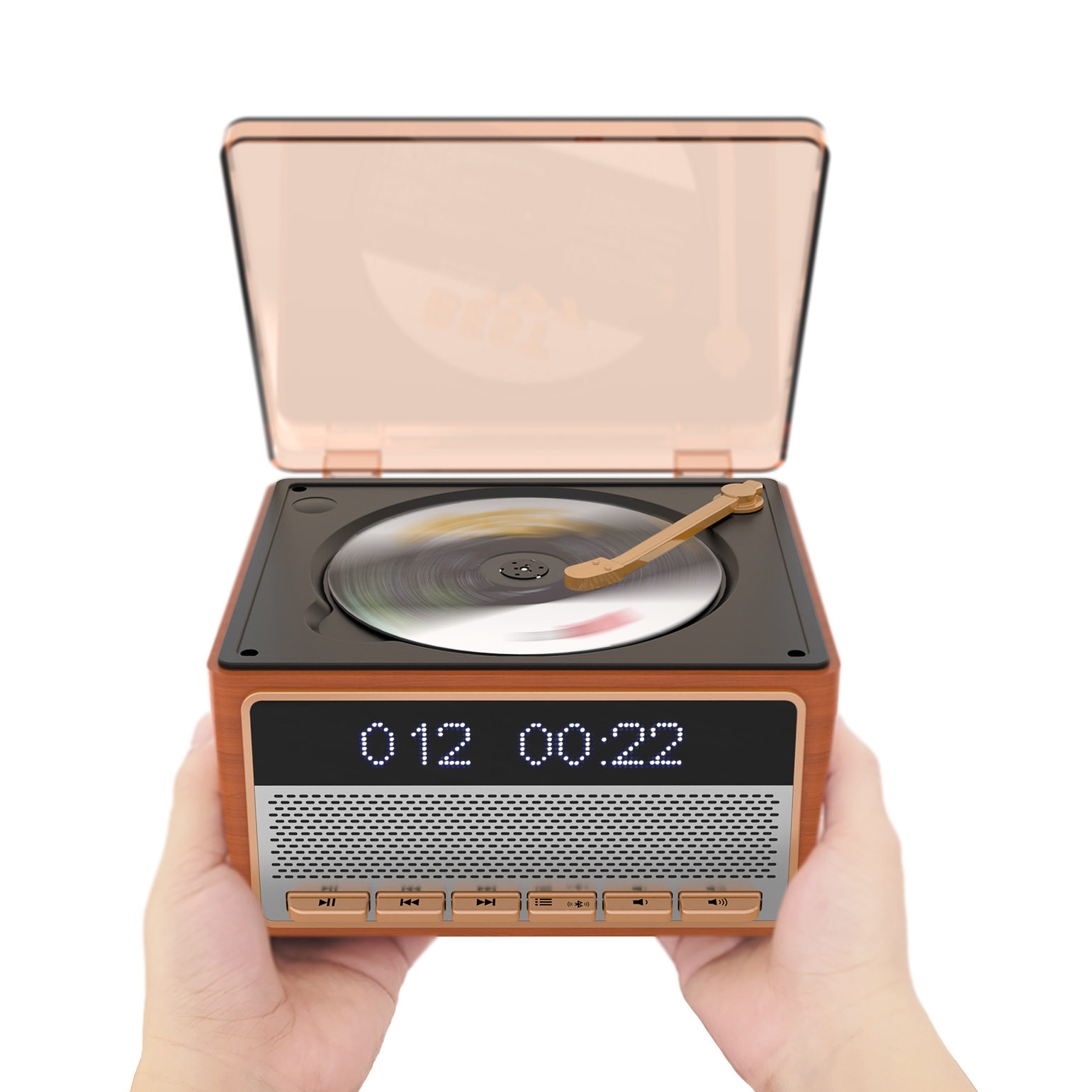 Sbollo Cd Player Music Audio Player Retro Audiophile Sound Quality Portable Rechargeable Lyrics Display