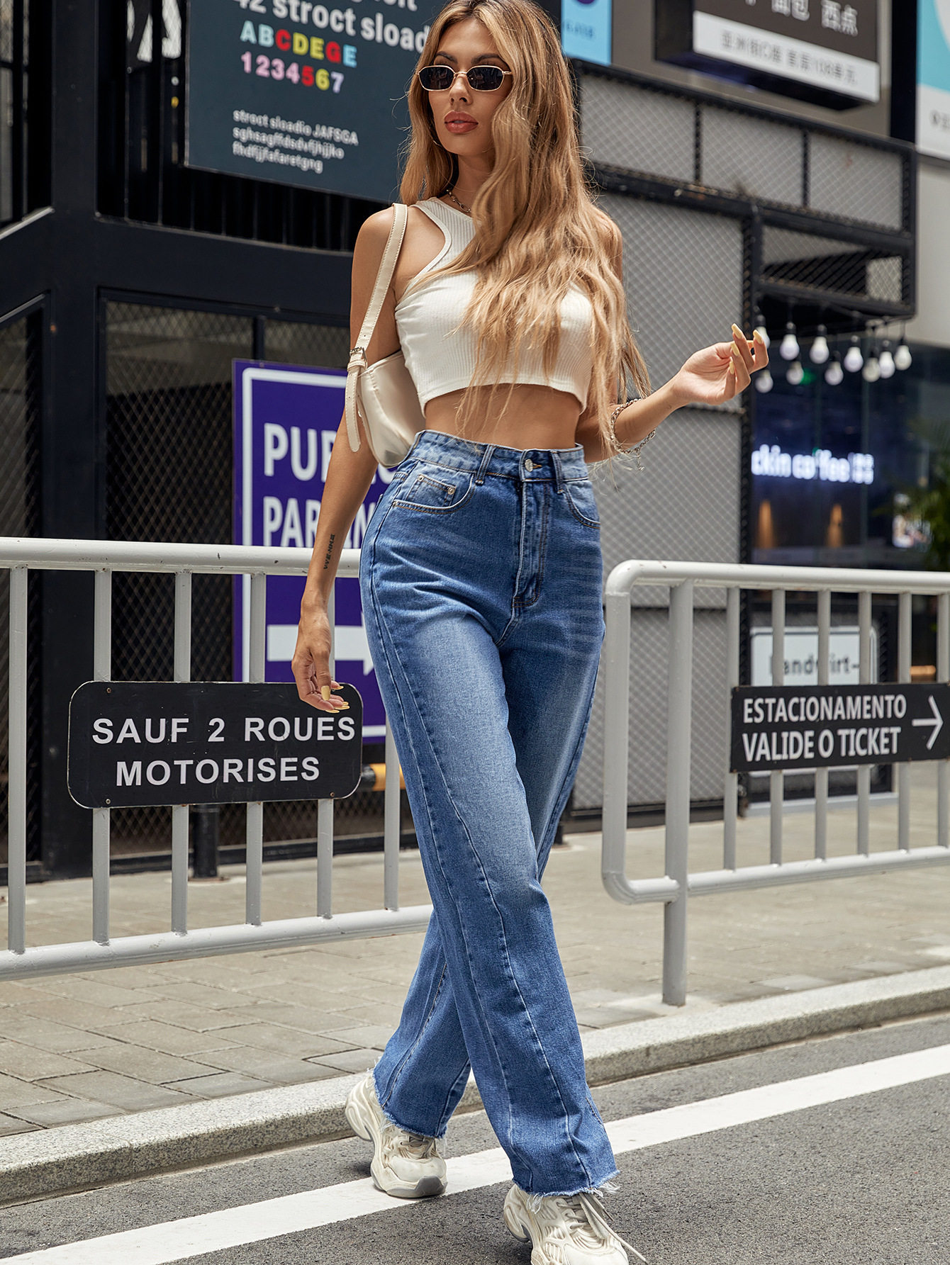 High Waisted Flared Jeans for Women Slim Fit Comfortable Stretch Trendy Design Casual Wear Everyday Style