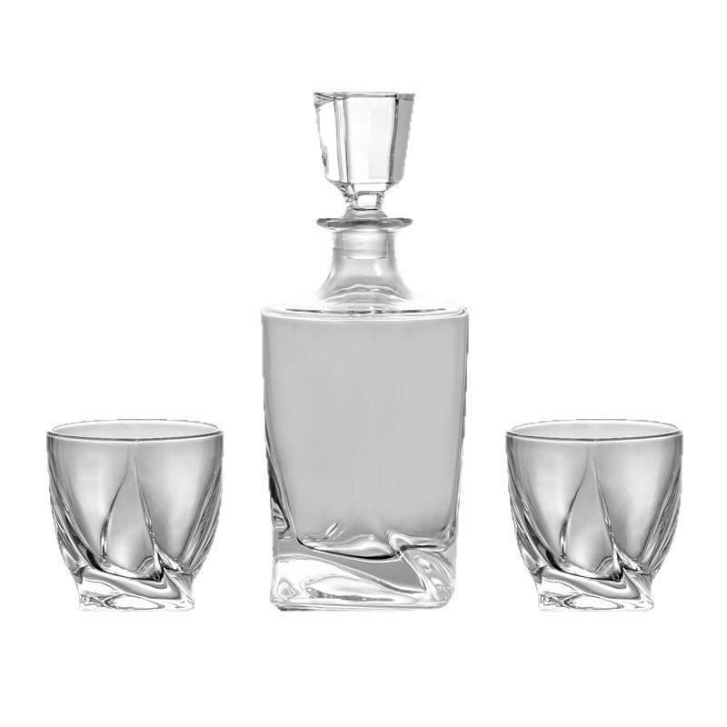 Cross-Border Best-Selling Foreign Wine Set, High-End Crystal Glass Whiskey Bottle, Classical Carved Wine Glass