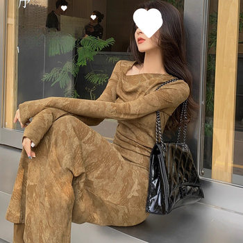 Wind Dress Autumn and Winter Women's 2025 New High-End Style Petite Inner Layering Elegant National Style Hip-Hugging Skirt