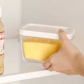 Butter cut storage box wholesale fresh-keeping with lid plastic refrigerated cheese cheese packaging refrigerator food storage box