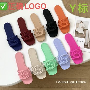 G home Europe and the United States tide brand 2025 new ladies flat bottom beach sandals and slippers border trade cross-border slippers