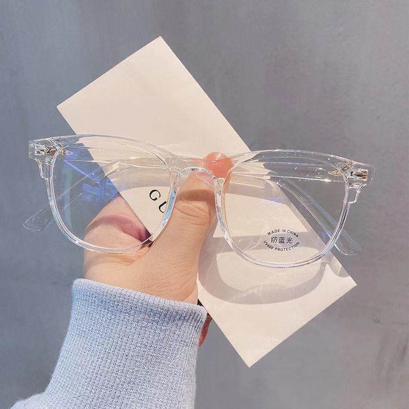 2025 Xiaohongshu New Cross-Border Anti-Blue Light Flat Mirror Internet Celebrity Men's Rice Nail Glasses Frame Women's Korean Version of Myopia Glasses