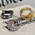 Double layer belt buckle ring (gold)