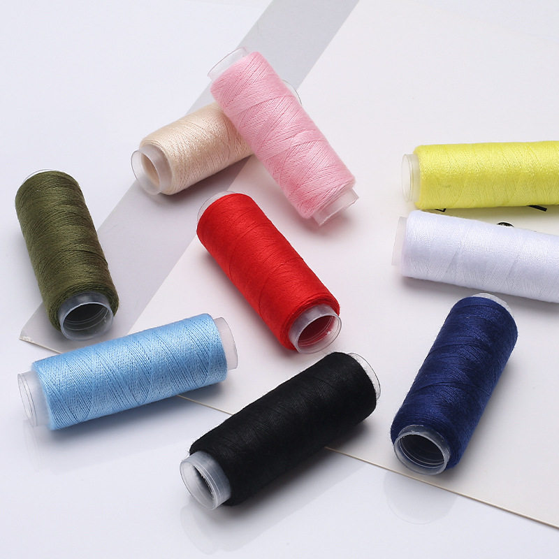 Wholesale Sewing Thread Colorful 402 Polyester Sewing Machine Gold Thread Household Handmade DIY Small Roll Thin Thread Sewing Clothes