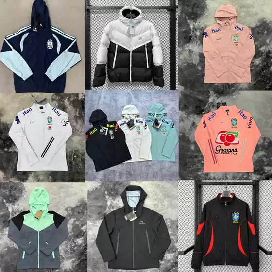 Football Jerseys, Brazil Jackets, Cotton Coats, German Red Devils, Bayern, Neymar's Same Style Windbreaker, Fleece-Lined Thin Models, Manufacturer
