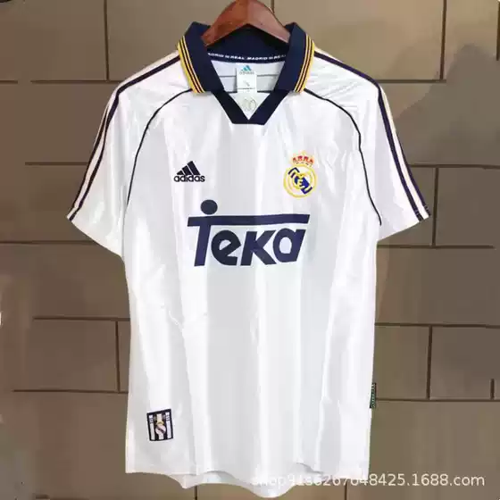 Wholesale Retro Real Madrid Ronaldo No. 7 Jersey Men's Short Sleeve Training Top Factory Drop Shipping
