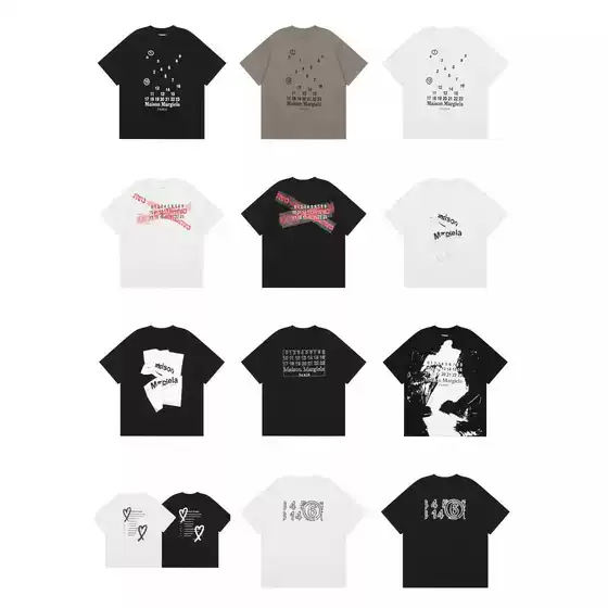 Cross-Border Exclusive Maison Margiela Mm6 Versatile Double Yarn Men's T-Shirt Short Sleeve High Quality in Stock