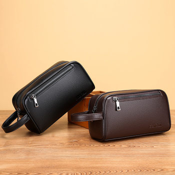 Cross-border New Men's Clutch Bag High Quality Large Capacity Business Casual Handbag Soft Leather Multi-pocket Handbag for Men