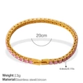 SL469PKG 4.4mm Pink Zirconia Bracelet
