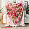 Cross-Border Valentine's Day Flannel Blanket Customized Digital Printing Double-Sided Velvet Blanket Nap Blanket Gift Cover Blanket