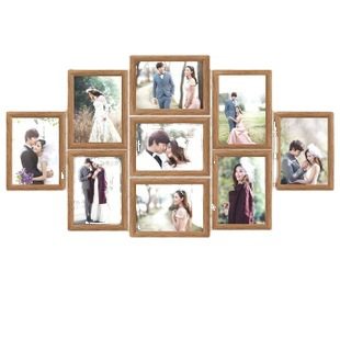 7 inch photo frame Jiugongge Photo Wall wedding photography building PVC picture frame plastic photo frame gift combination resin photo frame