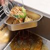 Kitchen Sink Stainless Steel Drain Basket Sink Leftover Filter Net Triangle Storage Rack Vegetable Washing Fruit Hanging Basket