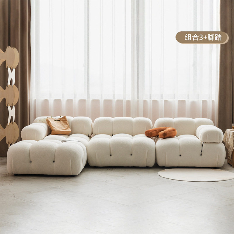 豆腐块懒人沙发客厅组合小户型家具方块模块奶油ins榻榻米小户型