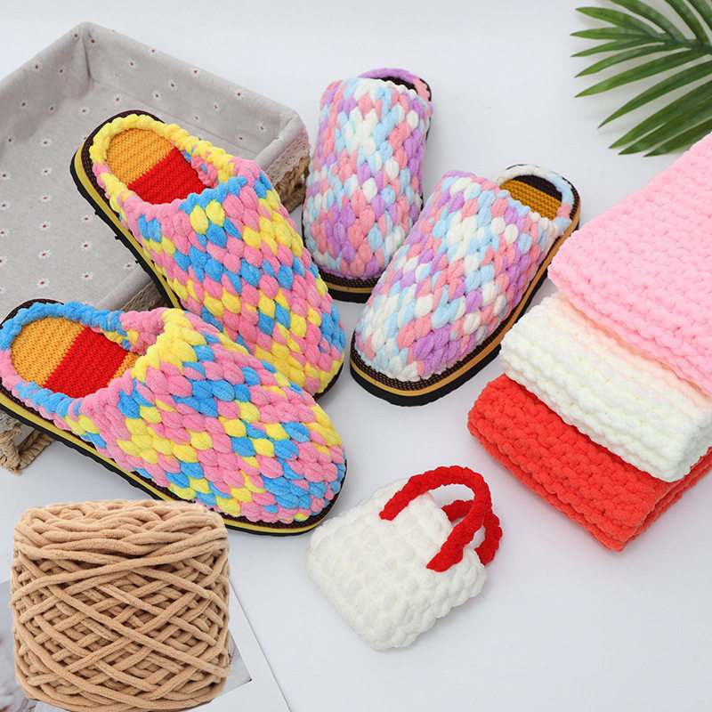 0.19kg Ice Strip Yarn for Hand Knitting Crochet Scarf Yarn Hat Coat Handmade DIY Material Kit 3 Two 8 Thick Yarn Knitting