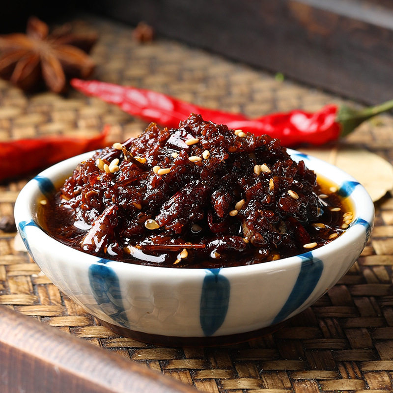 Grasshopper sauce Baoye Shandong Weifang specialty spicy Locust wine bibimbap noodles chili sauce cooking grasshopper sauce