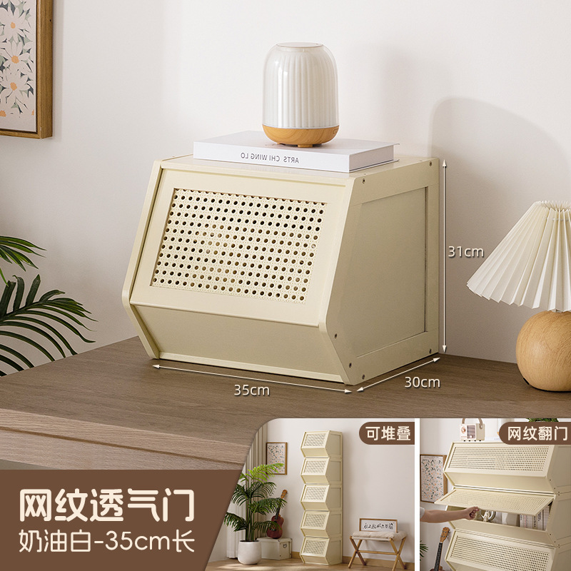 书柜置物架客厅带柜门储物柜一体格子柜展示柜落地多层组合柜书架