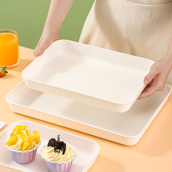 Plus Deep Tray for Cup Household Hotel Restaurant Rectangular Plate Fruit Tray Tea Tray Plastic Plate Dinner Tray