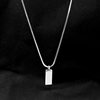 Small wholesale explosive titanium steel necklace small silver brick pendant necklace neutral style exquisite snake chain clavicle necklace