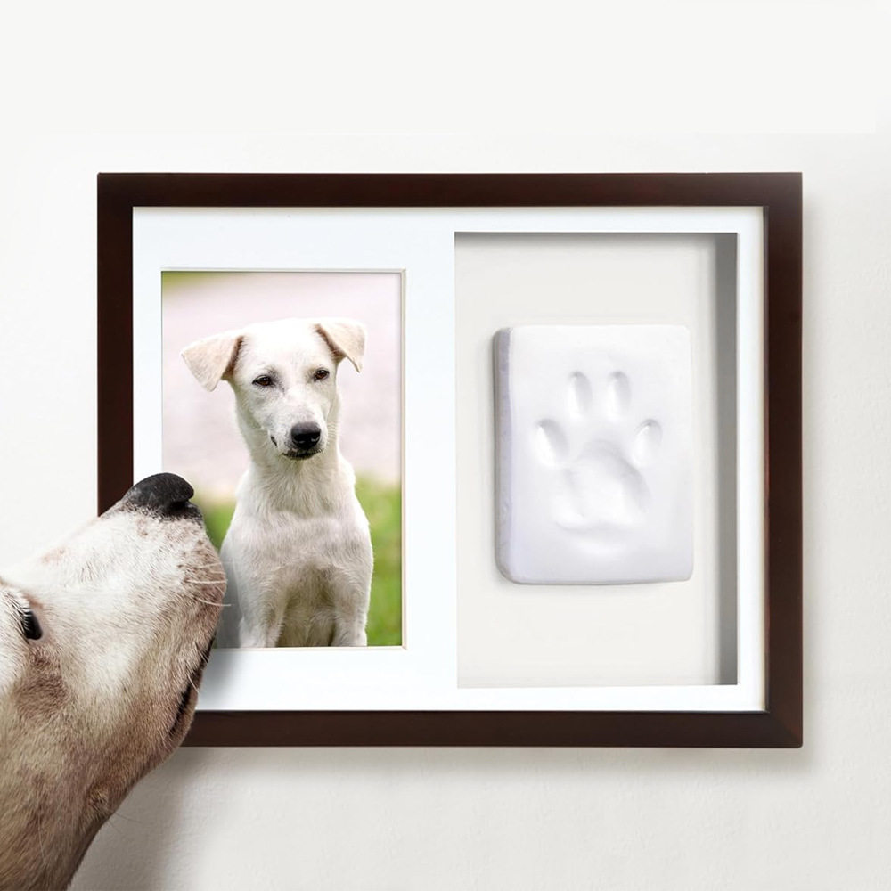 Cross-Border Paw Print Photo Frame DIY Souvenir Wooden Ornament Gift for Cats and Dogs Pet Memorial Picture Frame