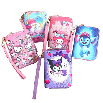 hellokitty Hello Kitty Wallet New Coin Purse with Card Holder Children's Boys' Women's Portable Key Bag