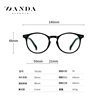 Cross-border anti-blue light glasses TR90 round frame retro flat lens 2301 unisex optical myopia lens frame
