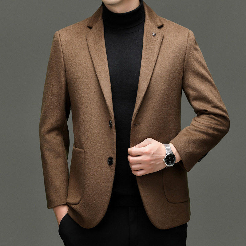 Áo Vest Nam 100% Lông Cừu Hàn Quốc Dáng Ôm Mùa Đông Có Lớp Lót Dày Dặn Màu Nâu, Đen, Xanh Navy