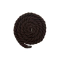 Dark brown thick hemp rope (no head) + dark brown semi-circular shoelaces