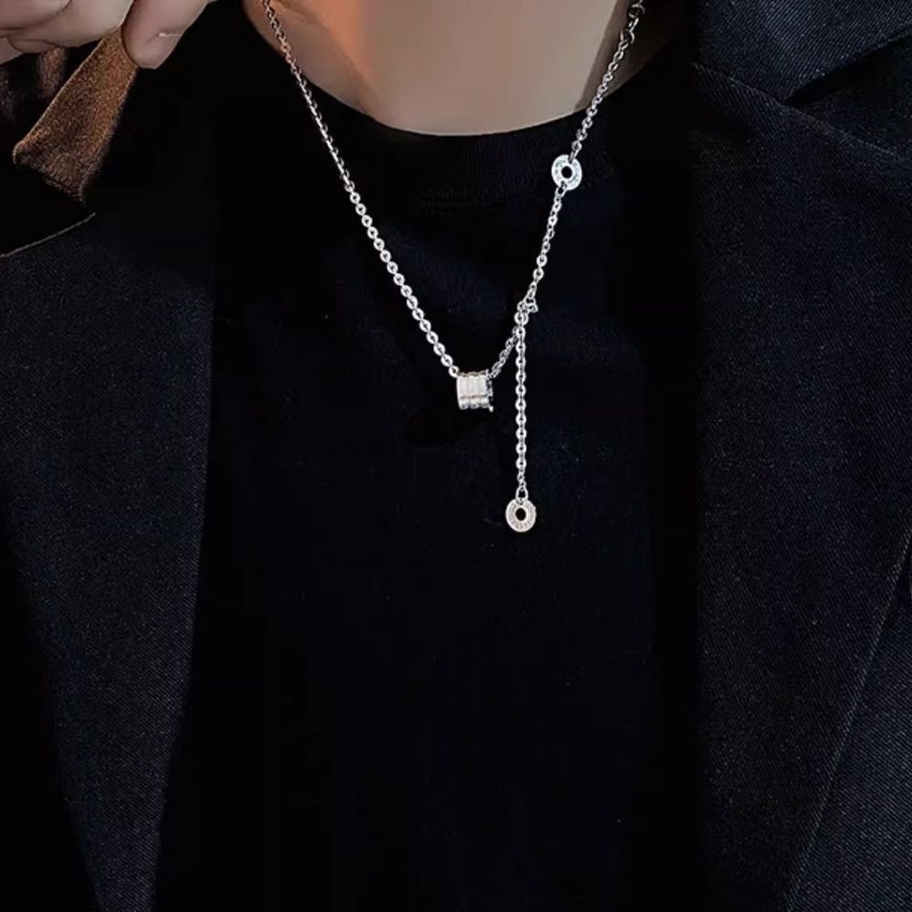 项链男钛钢不掉色简约百搭饰品女毛衣链新款时尚个性爆款嘻哈配饰