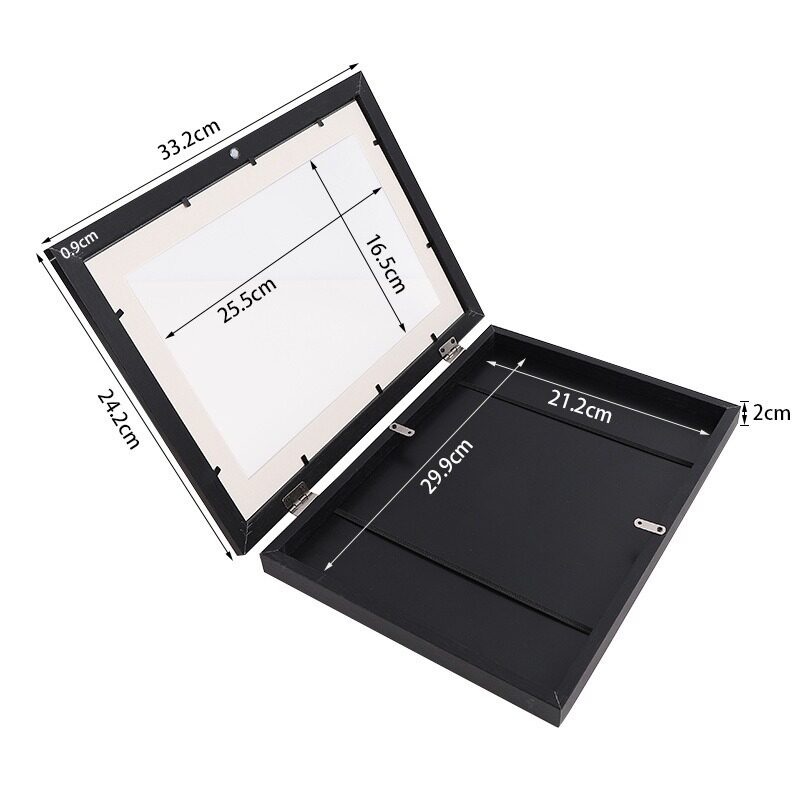 Cross-border New Children's Picture Frame Hot Wooden Oil Painting Storage Box Kids Art Frames Flip Magnetic Photo Frame