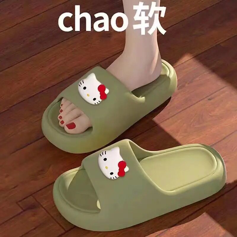 Popular Red Fortune Slippers for Women, Suitable for Outdoor Wear in Summer, Indoor Home Use, Thick-Soled Bathroom Non-Slip Couple Slippers for Men