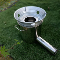 New Pint Portable Outdoor Feral Fire Stainless Steel Firewood Stove Wildcamp Split Outdoor Stove End US Blower Stove