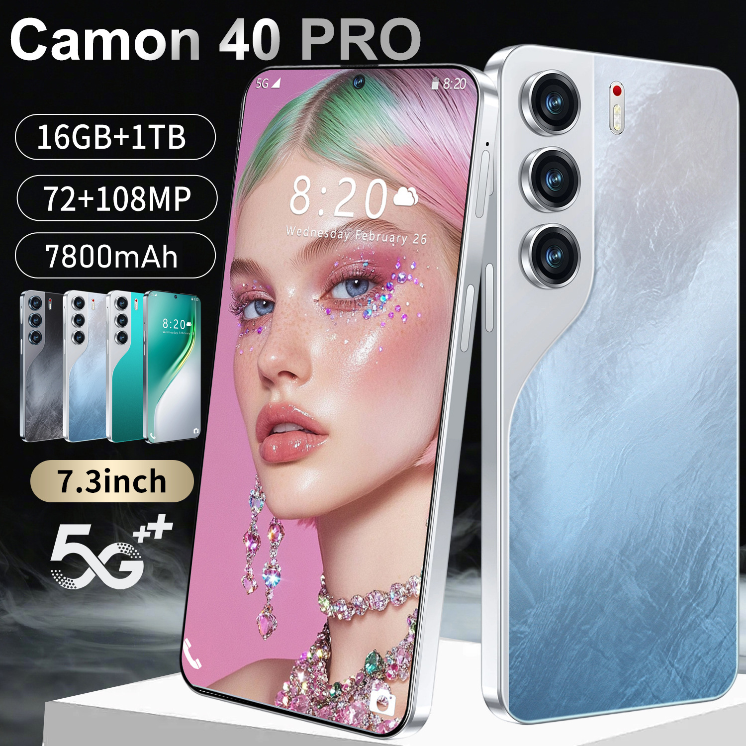 cross-border mobile phone Camon 40 Pro High memory 7.3-inch...