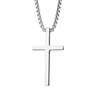 Cross-border European and American New Titanium Steel Cross Necklace Men's Trendy All-match Stainless Steel Cross Pendant Woolen Chain Accessories