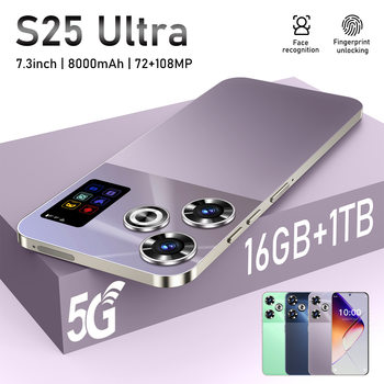 S25Ultra Cross-Border Smartphone 7.3 Large Screen Android All-In-One Machine 16+1t Mobile Phone Factory Price (Highly Hot Model)