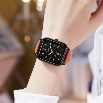 Labaoli Labaoli New Square Belt Women's Luminous Watch Large Dial Calendar Rhomboid Strap LA328