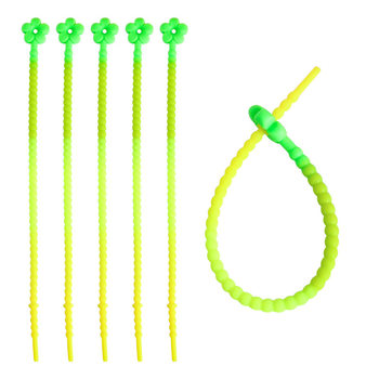 25cm Color Small Flower Silicone Rope DIY Jewelry Keychain Accessories Self-locking Wire Tape Lanyard Tape