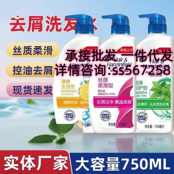 Wholesale Hefei Anti-Dandruff Anti-Itch Silk Shampoo Refreshing Oil Removal 750 Smooth Men's and Women's Shampoo 400g Labor Insurance