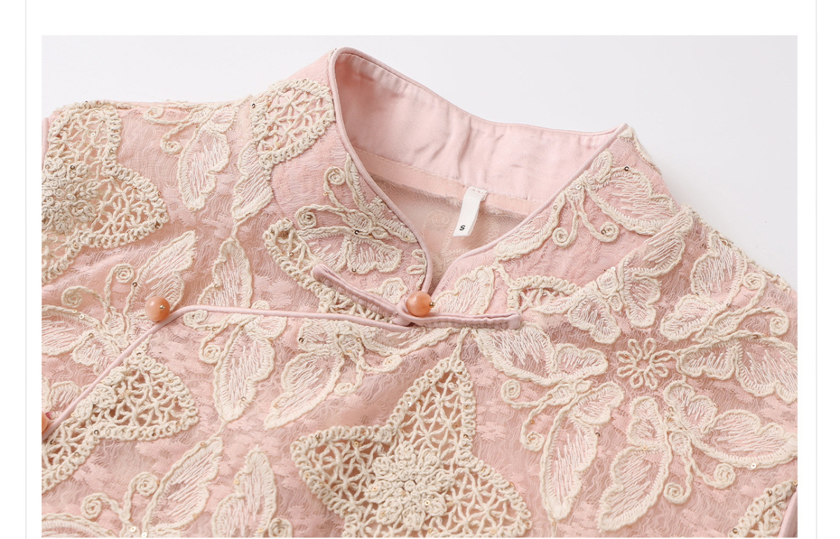 Bộ vest gile cổ cao thêu hoa kèm chân váy dài nữ phong cách thanh lịch — Váy hồng sương đào (giao hàng trong 7 ngày), Váy hồng sương đào (giao hàng trong ngày), Áo vest màu hồng sương đào (giao hàng trong 7 ngày), Áo vest màu hồng sương đào (giao hàng trong ngày)