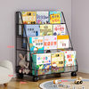 Children's Bookshelf Floor Storage Rack Baby's Picture Book Rack Movable Wheeled Desk Side Table Book Storage Bookcase