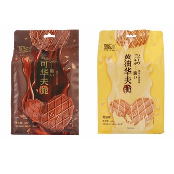 Internet Celebrity Snacks Baked Pastries as Promised 88g*24 Bags Full Box Cocoa Butter Flavored Crispy Waffles